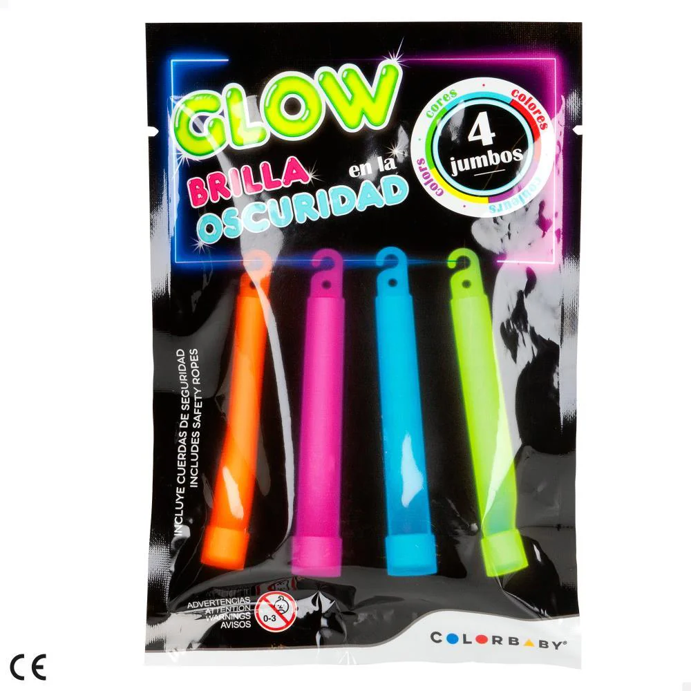 Conjunto de 4 Sticks que Brilham no Escuro