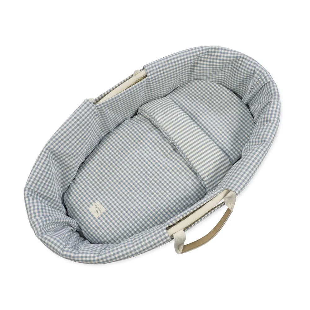 Conjunto de 5 Peças para Alcofa 80x40cm Walking Mum Praliné Vichy/Strips Matcha - Image 2