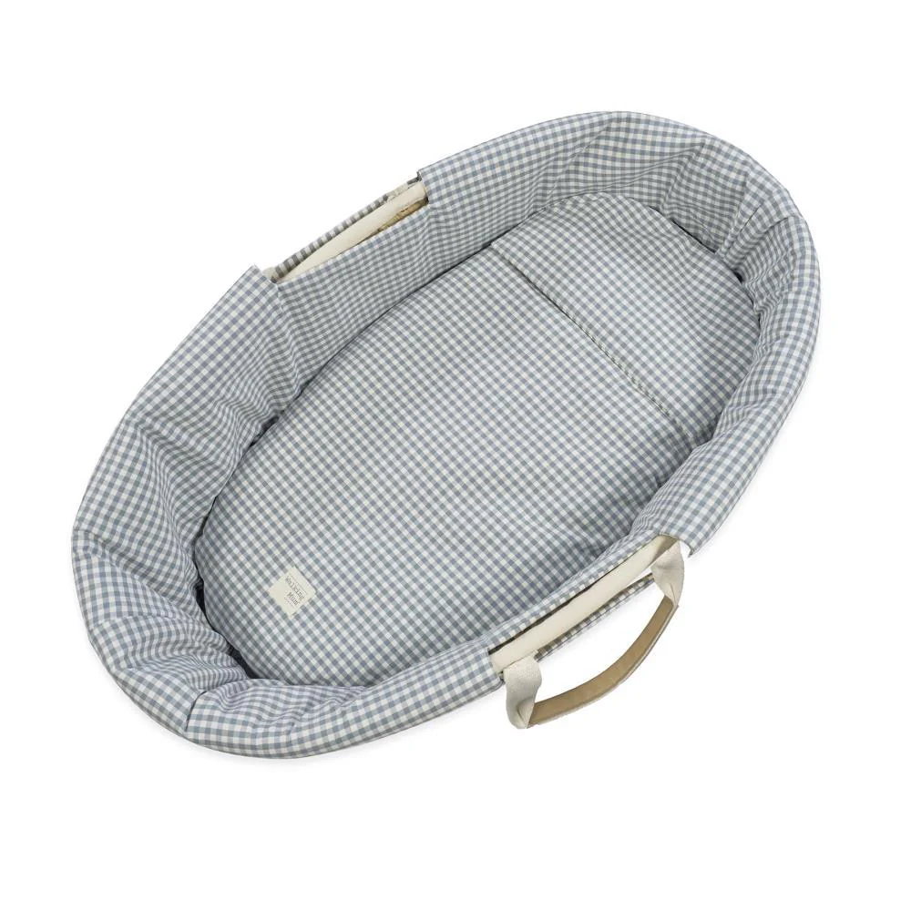 Conjunto de 5 Peças para Alcofa 80x40cm Walking Mum Praliné Vichy/Strips Matcha - Image 3