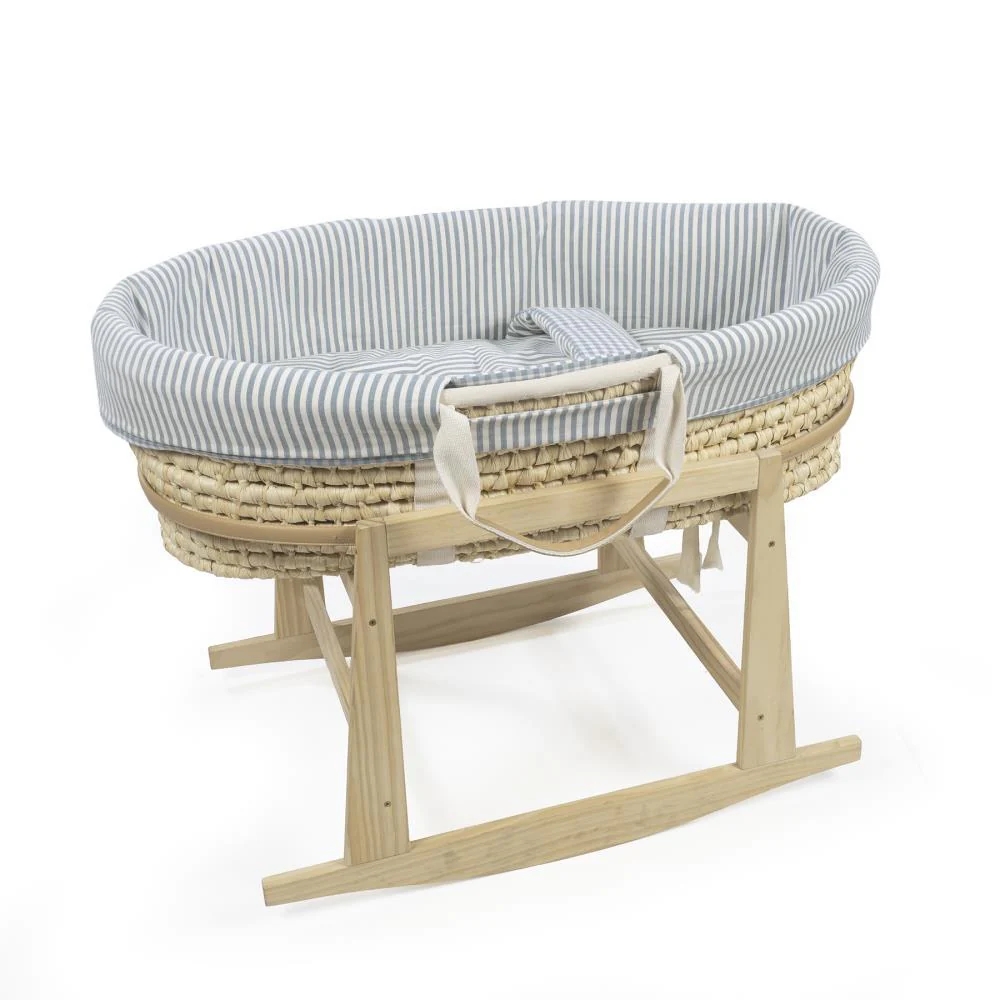 Conjunto de 5 Peças para Alcofa 80x40cm Walking Mum Praliné Vichy/Strips Matcha - Image 7