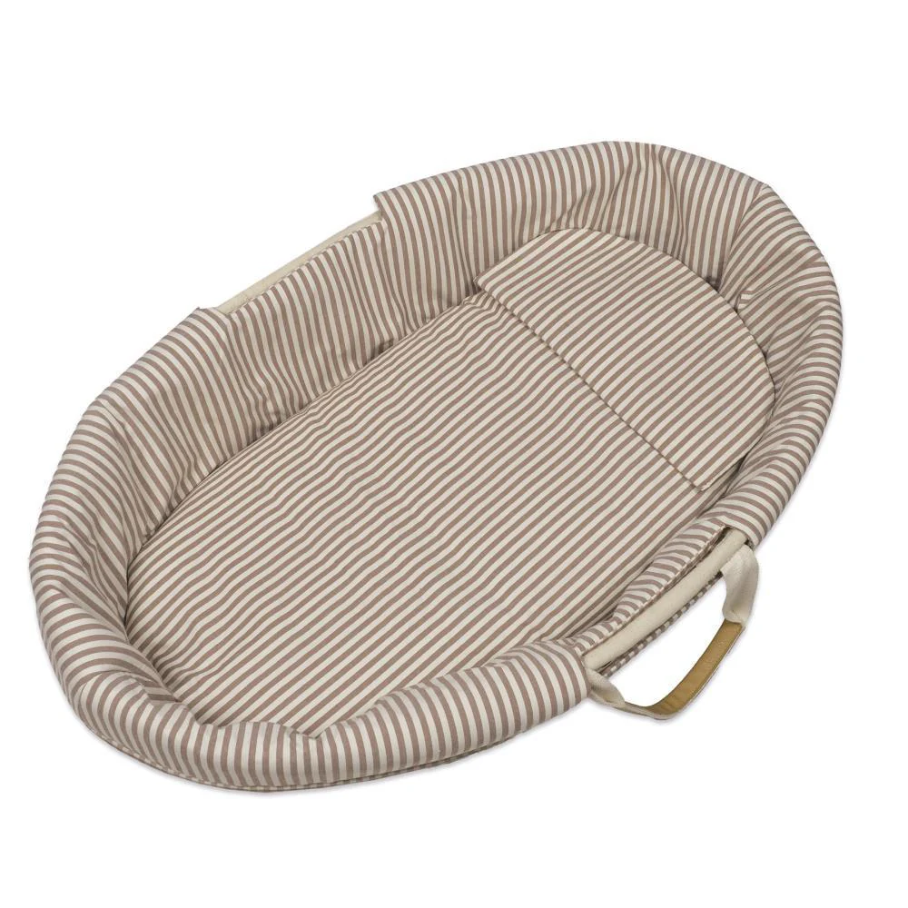 Conjunto de 5 Peças para Alcofa 80x40cm Walking Mum Praliné Vichy/Strips Moka - Image 4