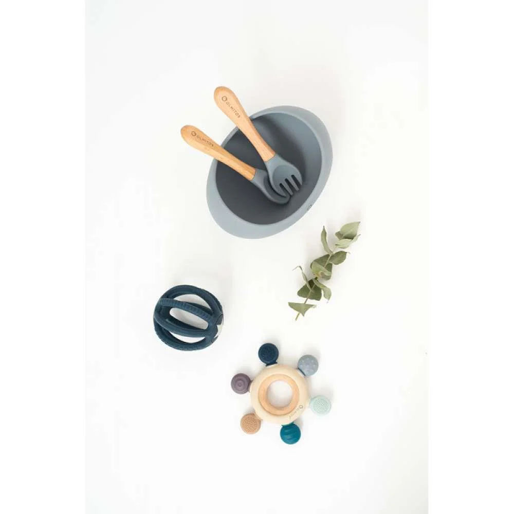 Conjunto de Alimentação em Silicone com 3 Peças Cinza - Image 5