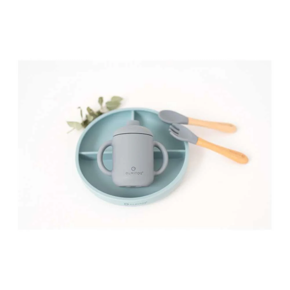 Conjunto de Alimentação com 5 Peças em Silicone Azul - Image 2