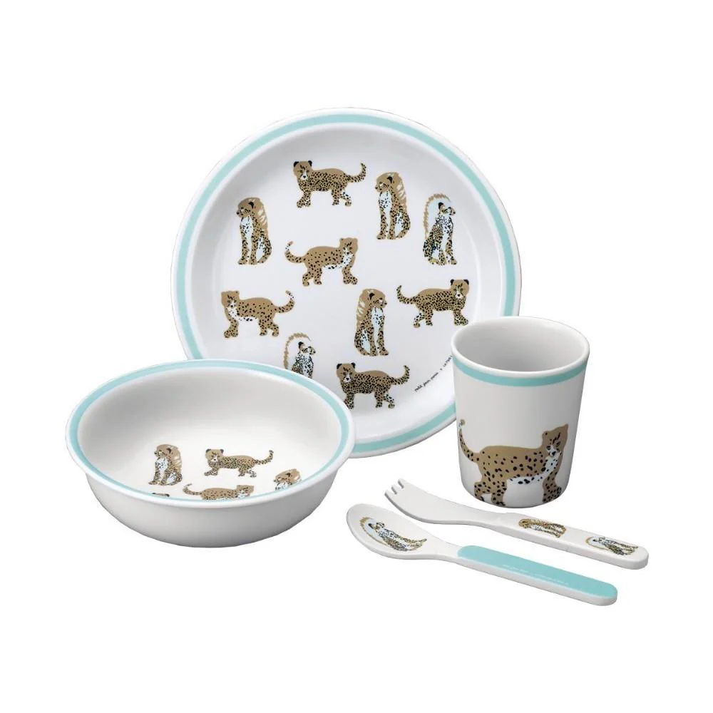 Conjunto de Alimentação Petit Jour Jaguar Azul 5 Peças