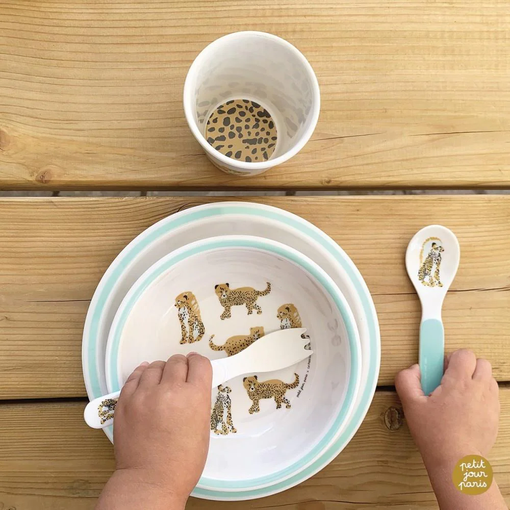 Conjunto de Alimentação Petit Jour Jaguar Azul 5 Peças - Image 5