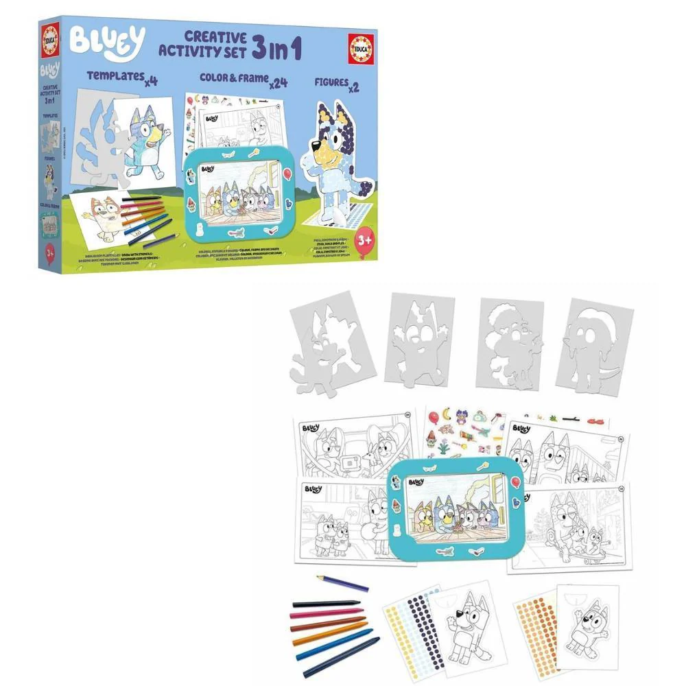 Conjunto de Atividades Criativas 3em1 Educa Bluey - Image 2
