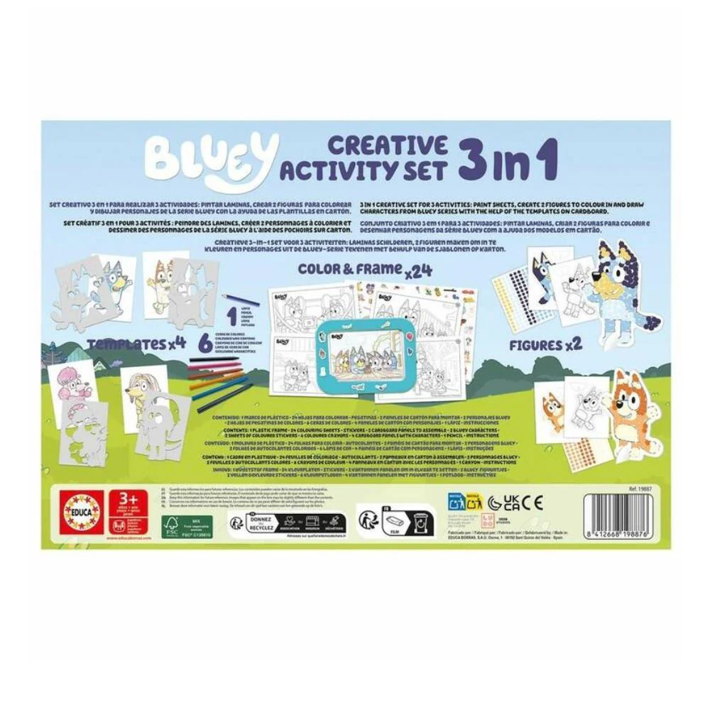 Conjunto de Atividades Criativas 3em1 Educa Bluey - Image 4