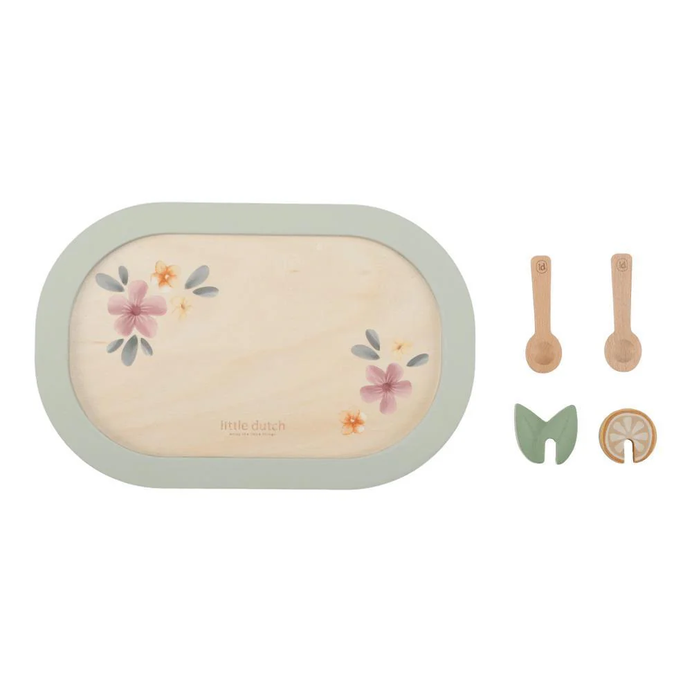 Conjunto de Chá em Madeira Little Dutch Flores - Image 5