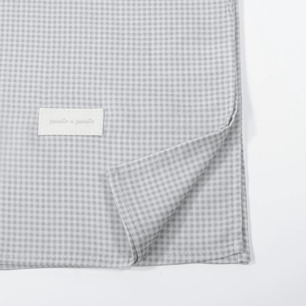 Conjunto de Lençóis para Alcofa Pasito a Pasito Little Bloom Vichy Grey - Image 6
