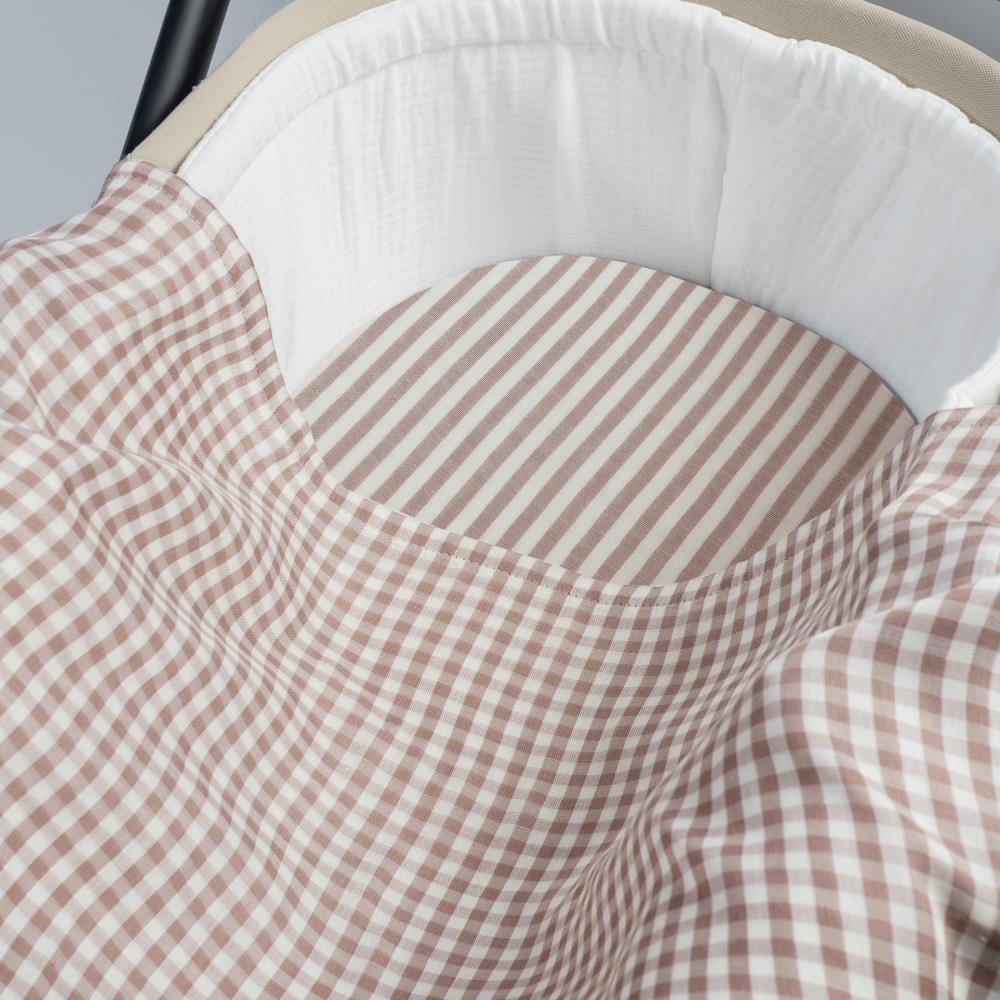Conjunto de Lençóis para Alcofa Walking Mum Praliné Strips/Vicky Moka - Image 2