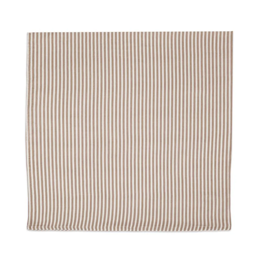 Conjunto de Lençóis para Alcofa Walking Mum Praliné Vichy/Strips Moka - Image 3