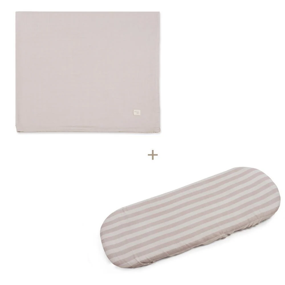 Conjunto de Lençóis para Alcofa Walking Mum Sintra Bege