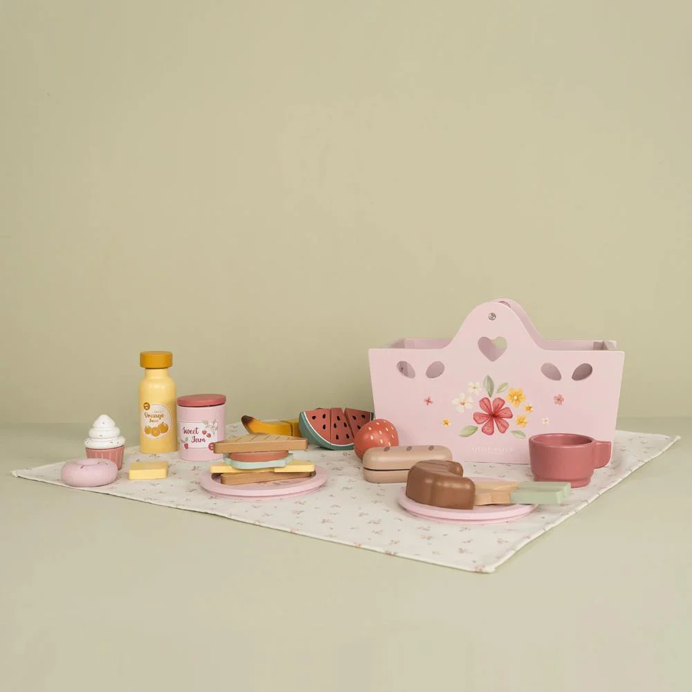Conjunto de Piquenique em Madeira Little Dutch Rosa 31 Peças - Image 5