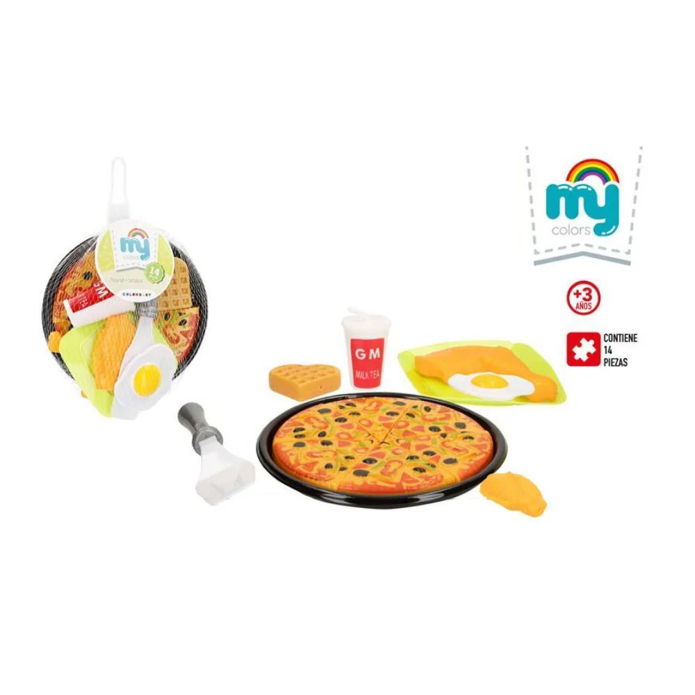 Conjunto de Pizza e Comida My Colors 14 Peças - Image 2