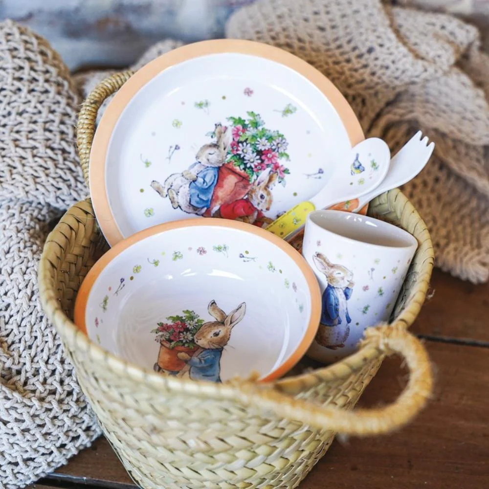Conjunto de Refeição em Melamina Peter Rabbit Alperce 5 Peças - Image 3