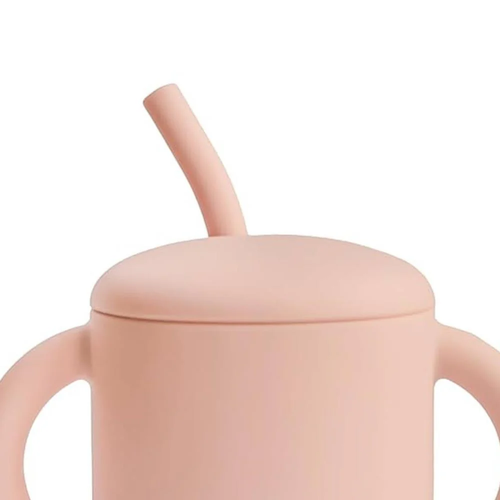 Copo com Palhinha e Asas em Silicone Mushie Blush - Image 2
