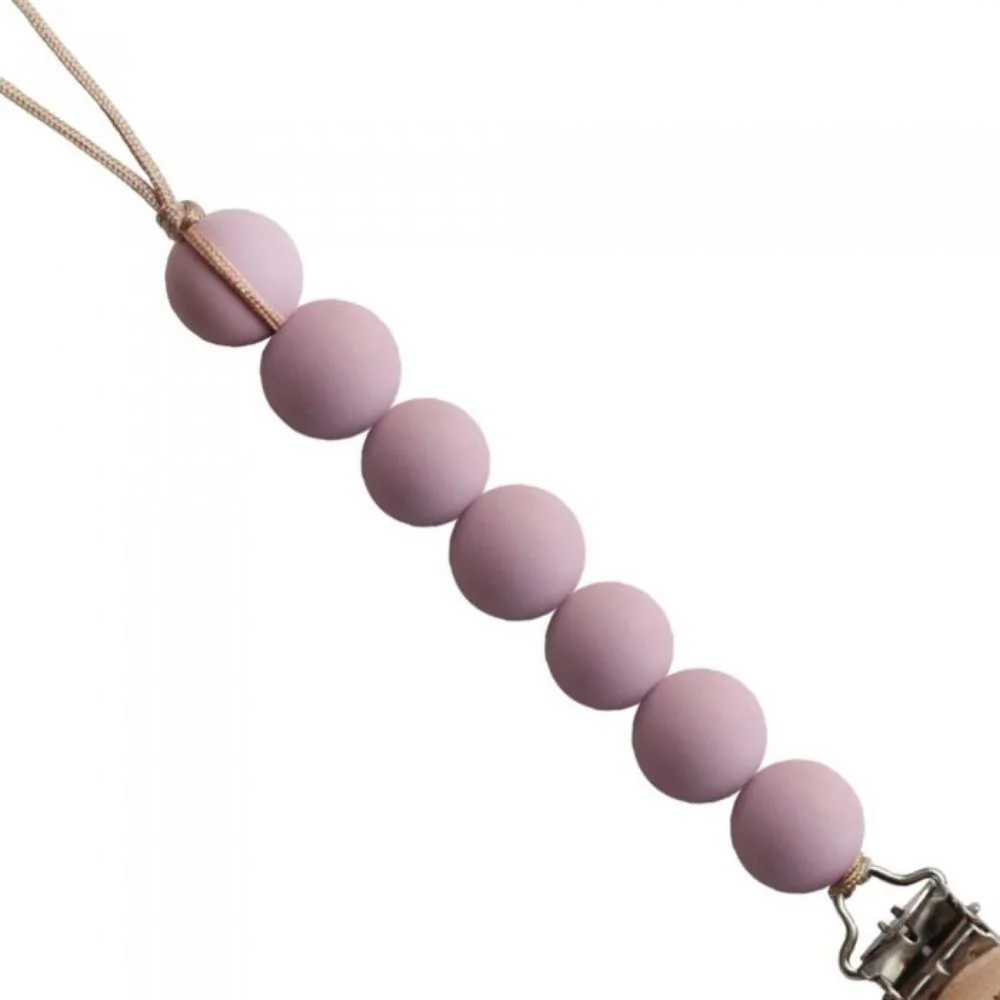 Corrente para Chupeta em Silicone Mushie Halo Mauve - Image 2