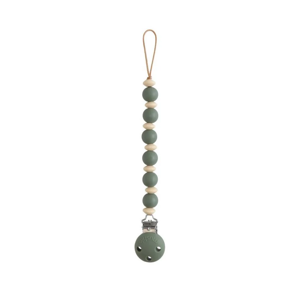 Corrente para Chupeta em Silicone Mushie Luna Dried Thyme