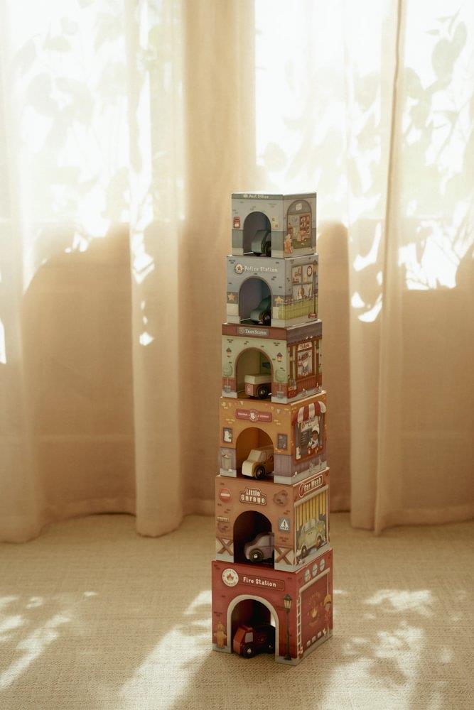 Cubos Empilháveis com 6 Carros Little Dutch - Image 8