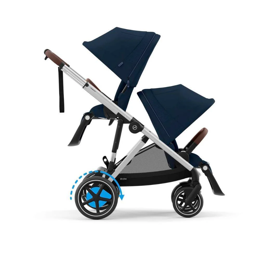 Carrinho Cybex e-Gazelle S SLV Ocean Blue - Chassis Prateado - Image 6