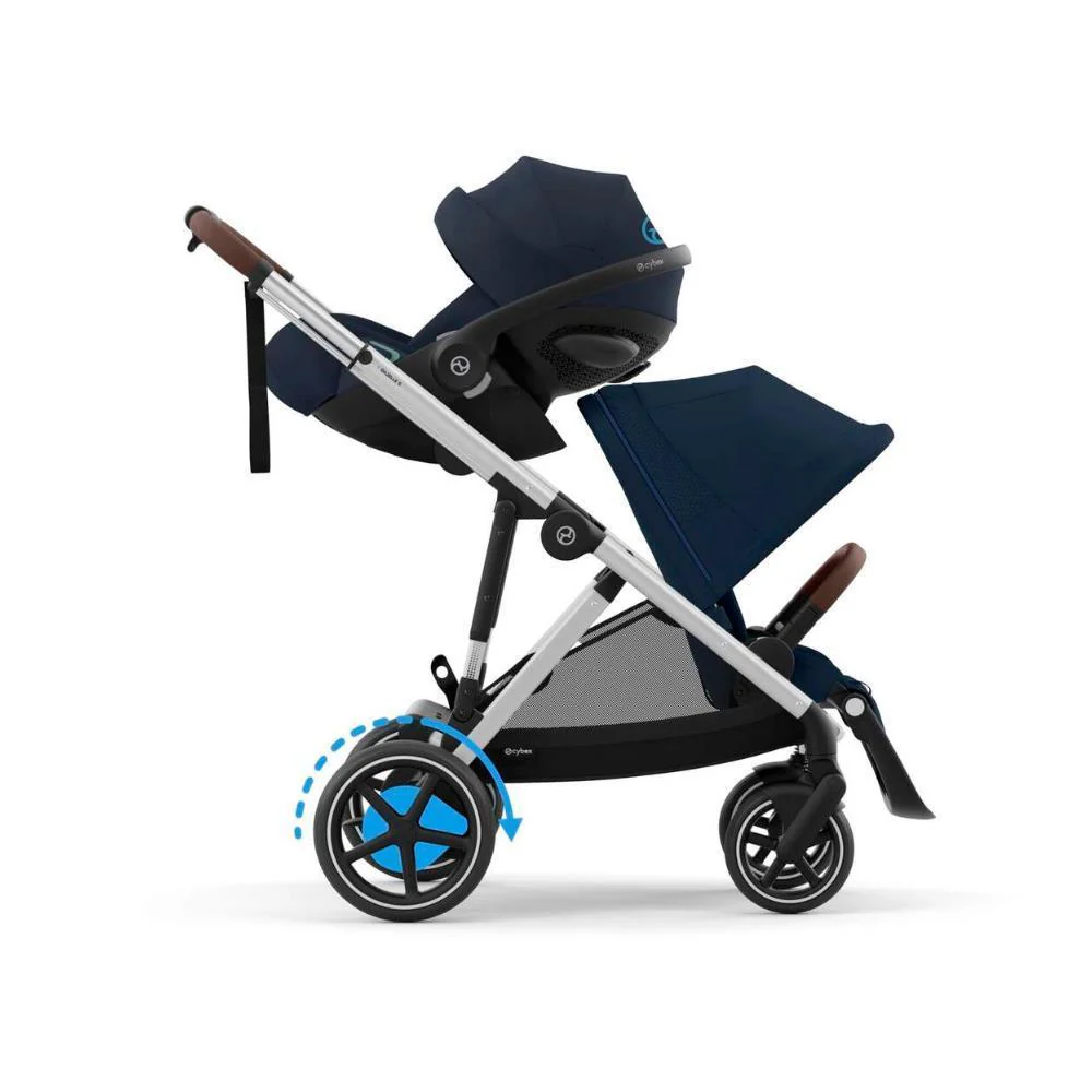 Carrinho Cybex e-Gazelle S SLV Ocean Blue - Chassis Prateado - Image 7
