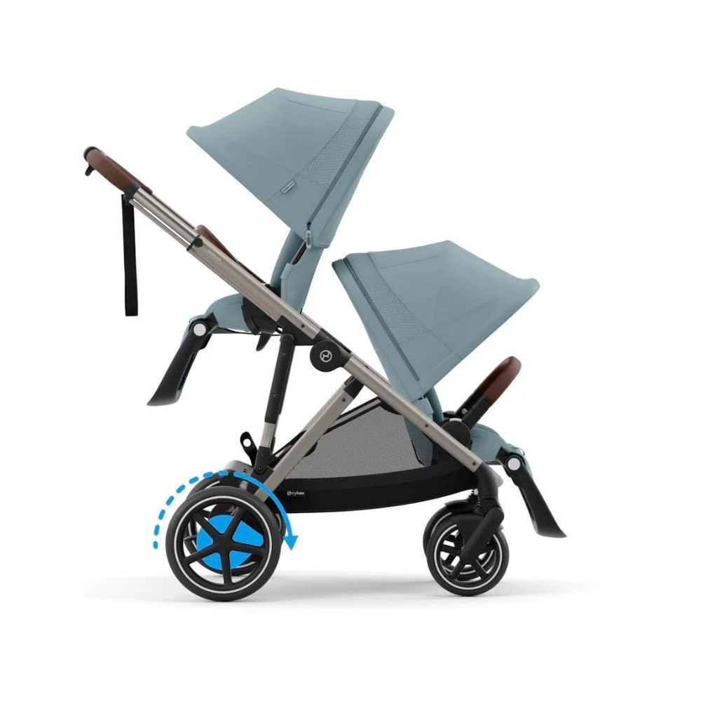 Carrinho Cybex e-Gazelle S TPE Stormy Blue - Chassis Taupe - Image 6