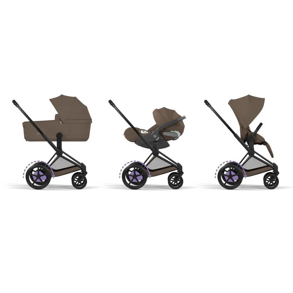 Cybex Platinum e-Priam Comfort Matt Black Coconut Brown - Image 14