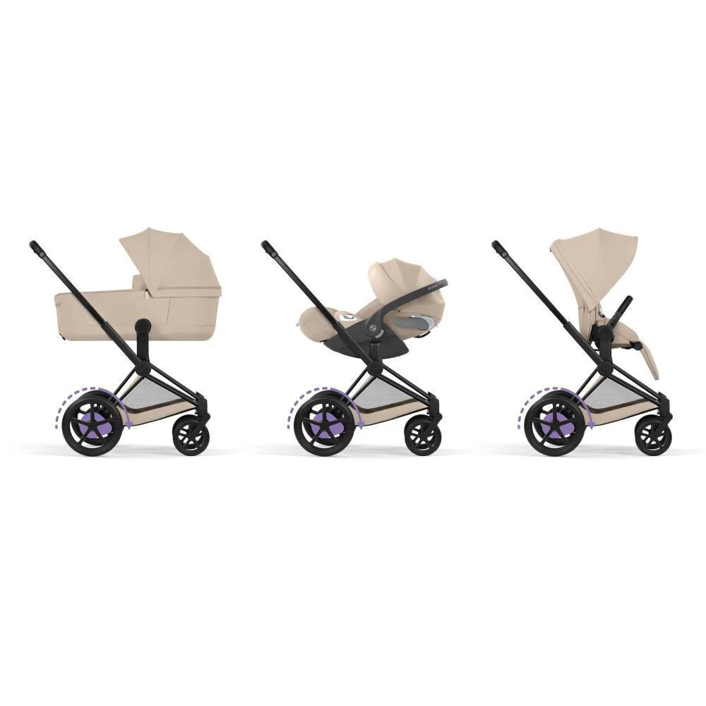 Cybex Platinum e-Priam Comfort Matt Black Cozy Beige - Image 14