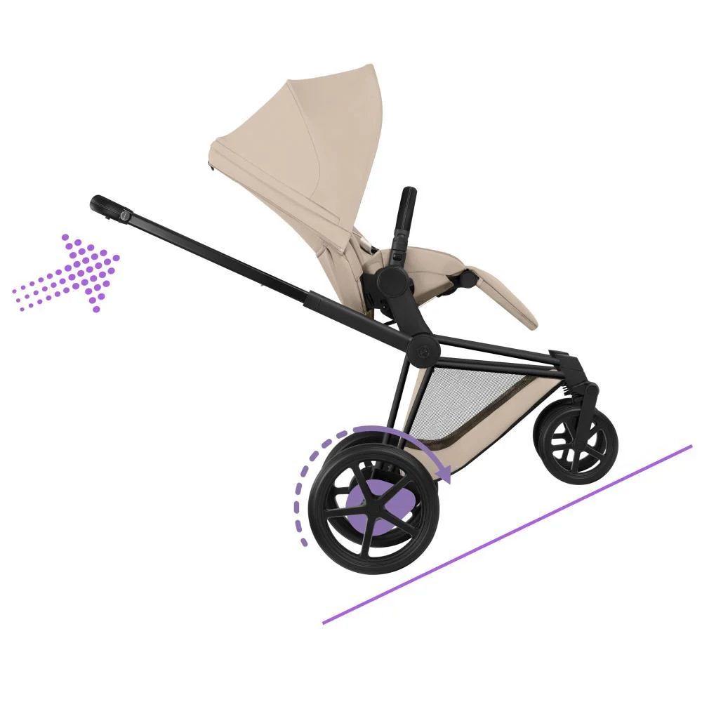 Cybex Platinum e-Priam Comfort Matt Black Cozy Beige - Image 3