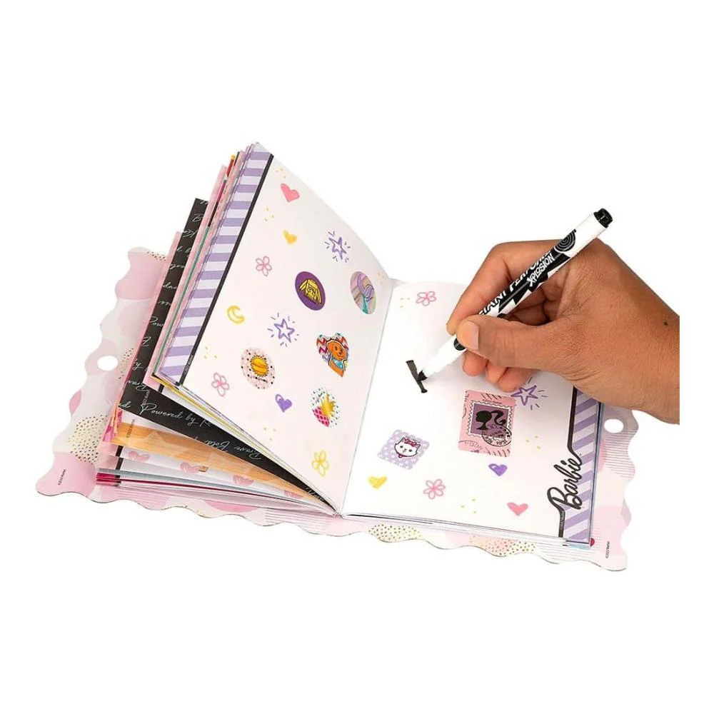 Diário Secreto Barbie com Marcadores e Autocolantes - Image 3