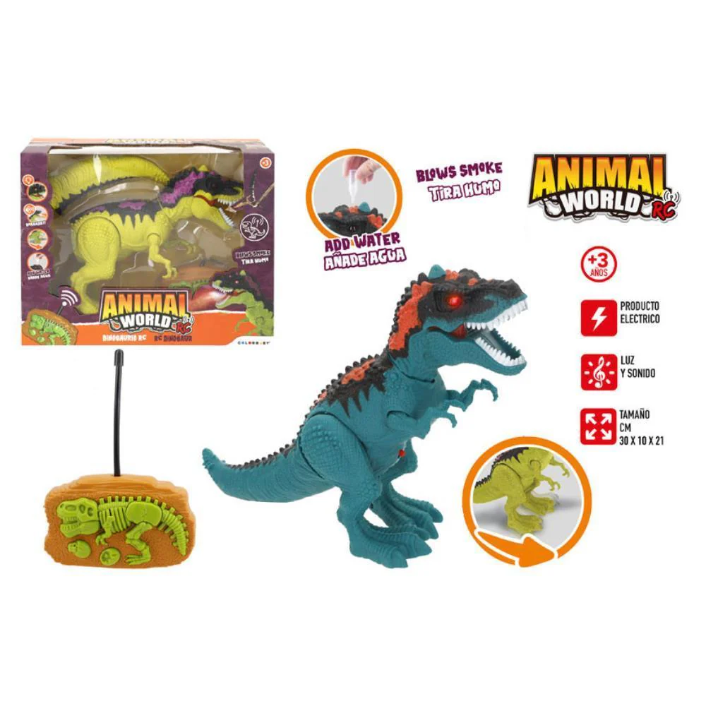Dinossauro Telecomandado RC Animal World com Luz, Som e Vapor - Image 2