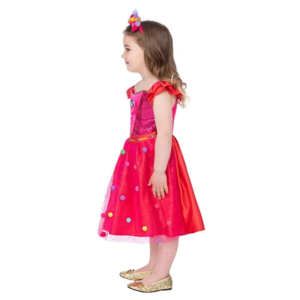 Disfarce Rainbow Kingdom Vestido Rosa 4-6 Anos - Image 2