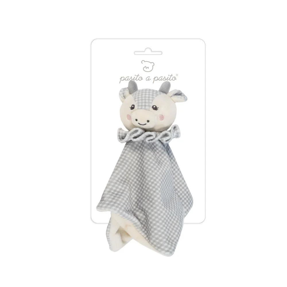 Doudou Pasito a Pasito Cow Little Bloom Grey - Image 4