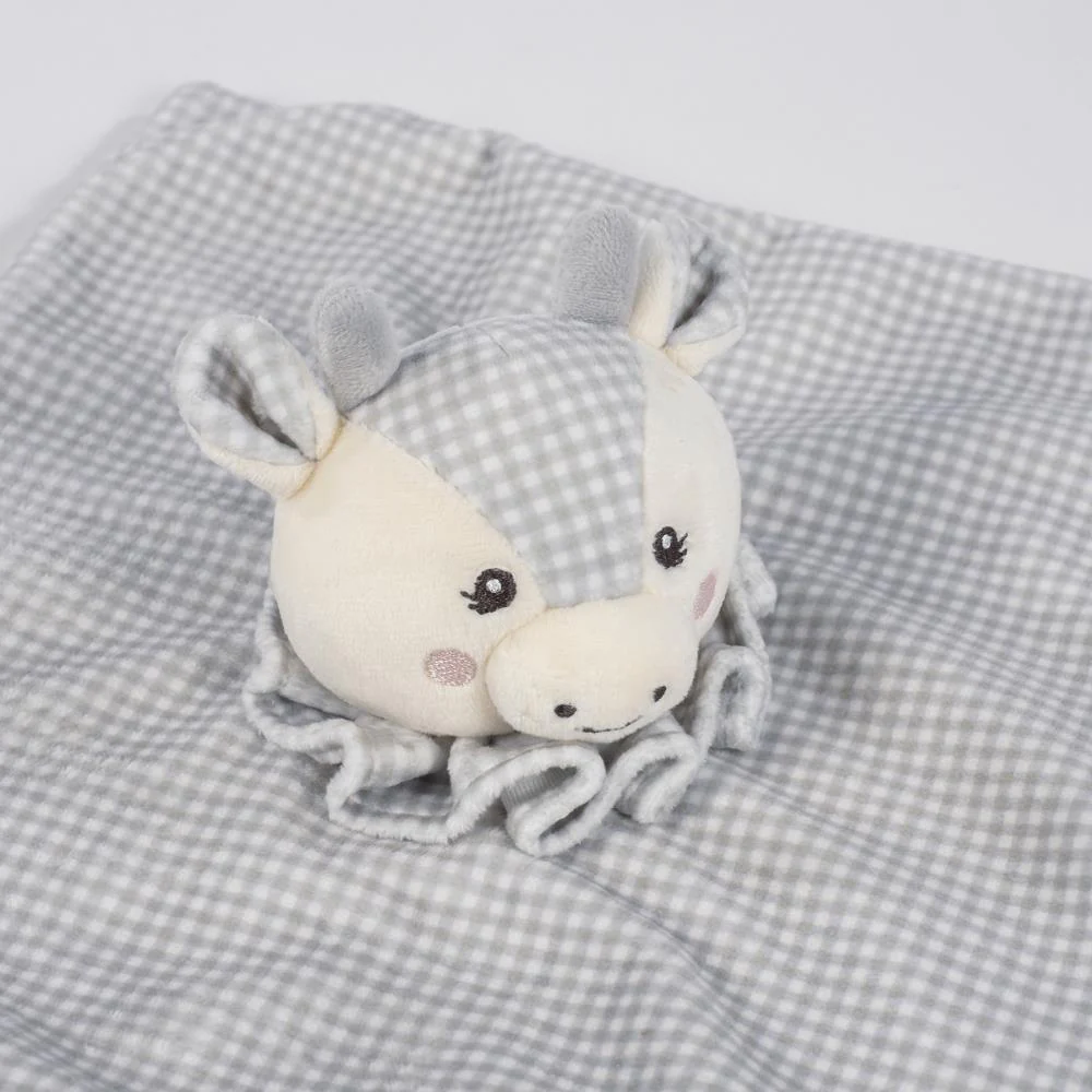 Doudou Pasito a Pasito Cow Little Bloom Grey - Image 5