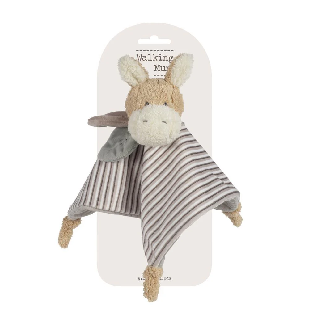 Doudou Walking Mum Donkey Botton Strips 25x25cm - Image 3