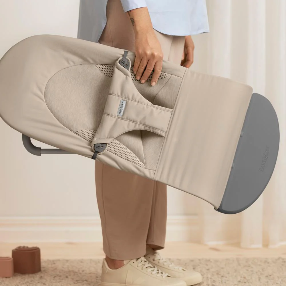 Espreguiçadeira BabyBjörn Balance Soft Tri-Fabric Sand Grey - Image 5