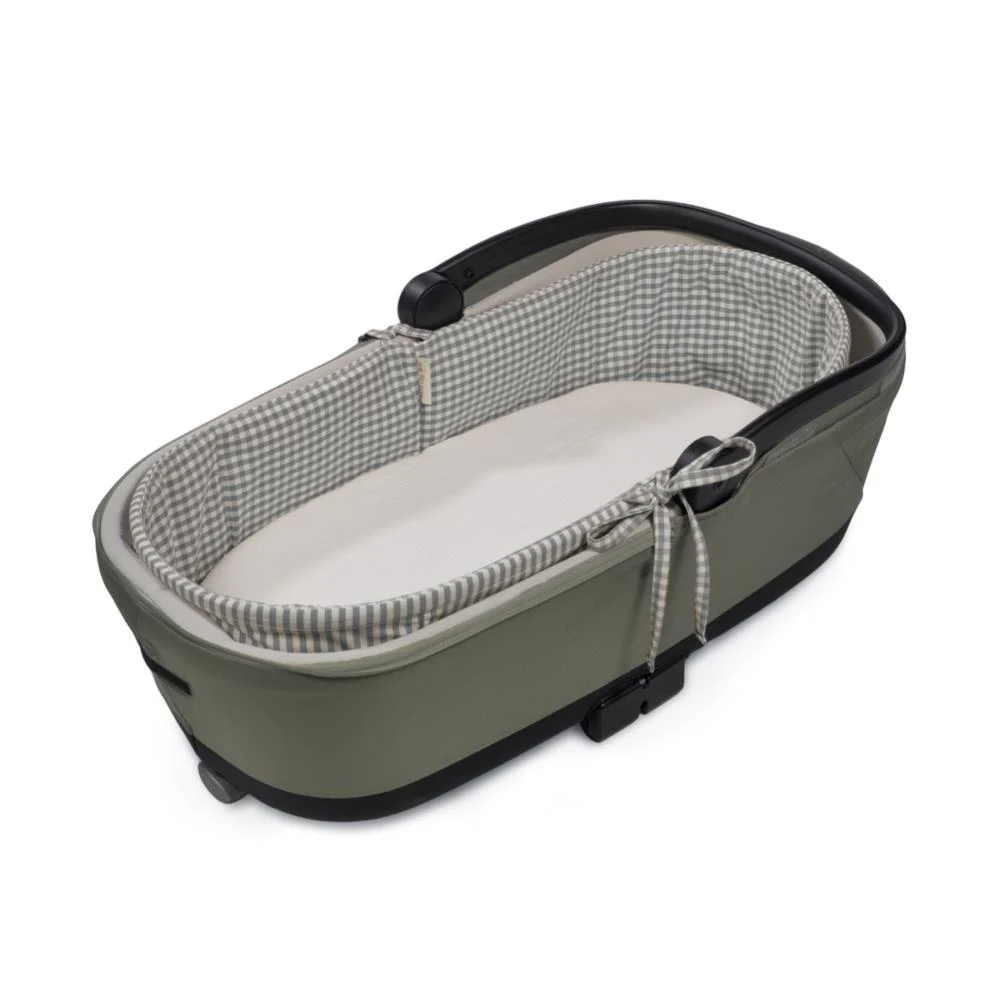 Forra/Protetor com Atilho e Varas e Lençol para Alcofa Walking Mum Praliné Vichy/Strips Matcha - Image 3