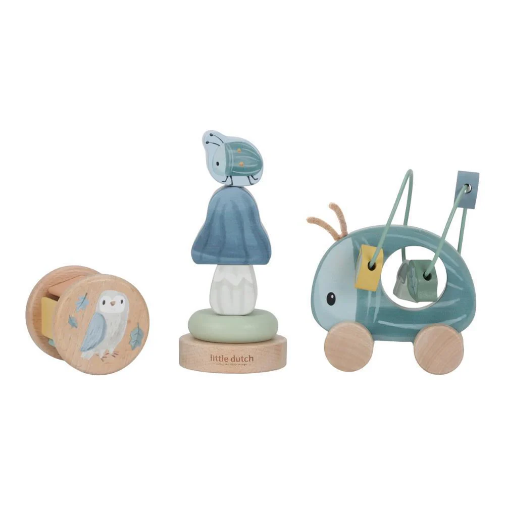 Gift Box com 3 Brinquedos em Madeira Little Dutch Forest Friends