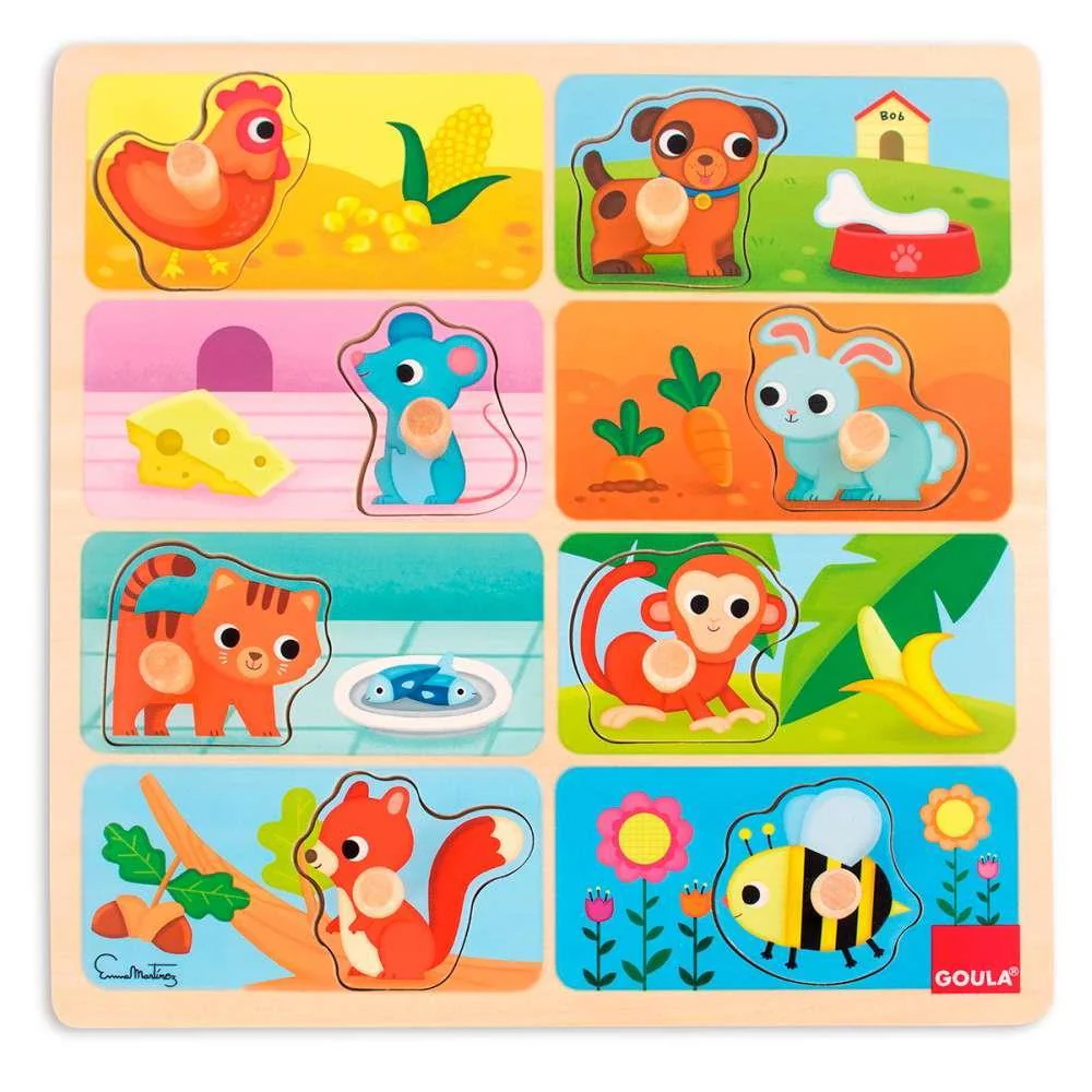 Puzzle Goula Animais e Comida 28x28 cm - Image 2