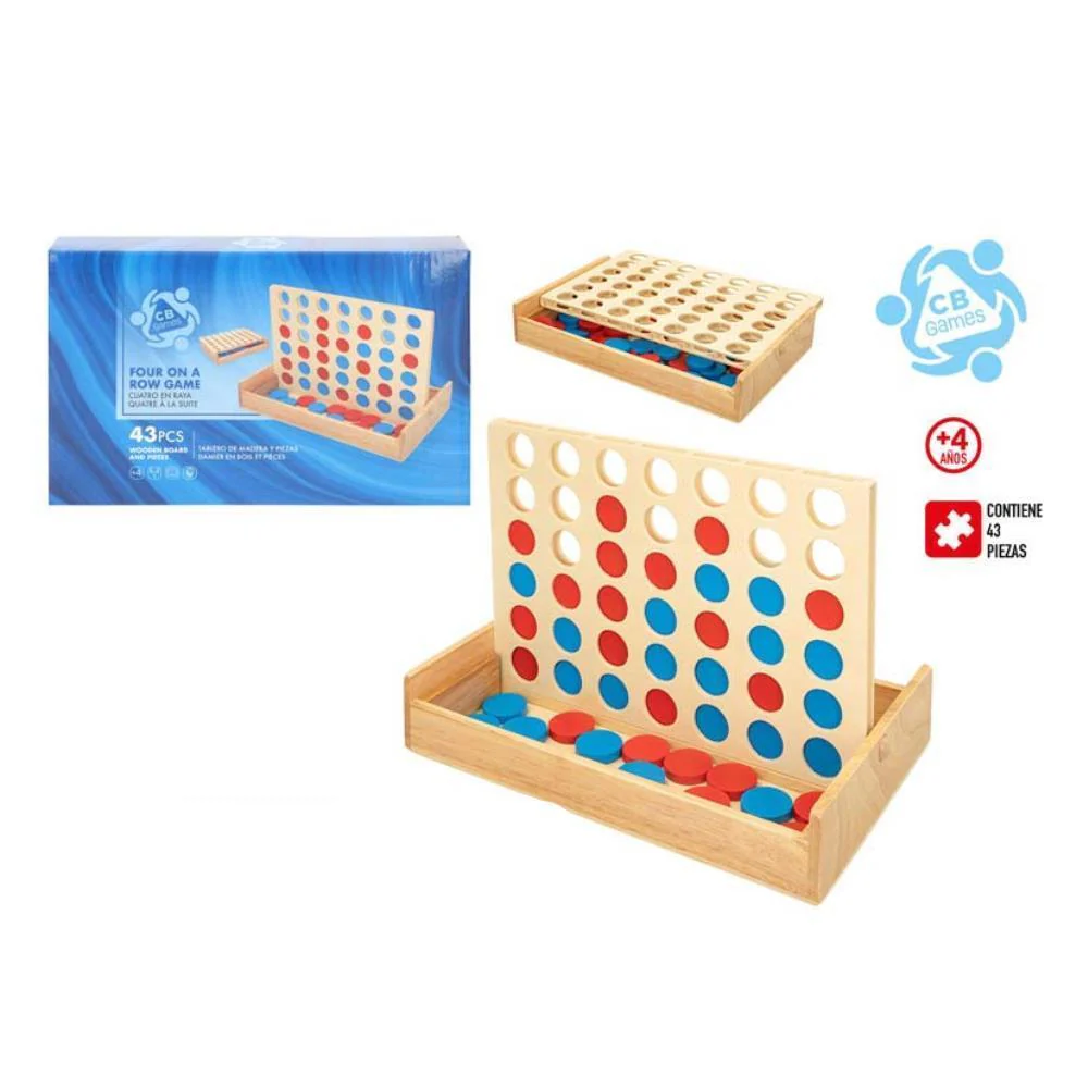 Jogo 4 em Linha em Madeira 43 Peças - Image 2