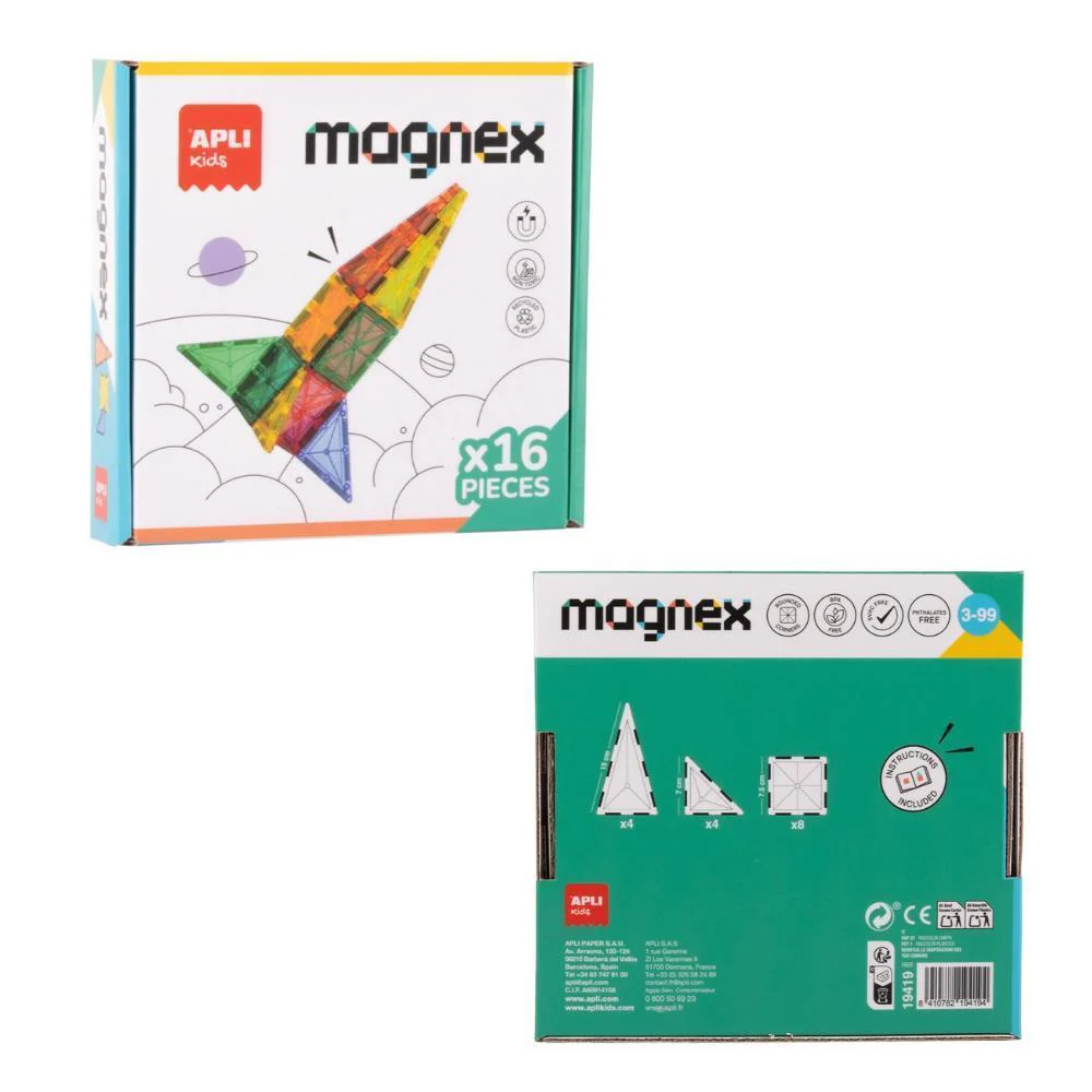 Jogo de Construções Magnéticas Apli Kids 16 peças - Image 2