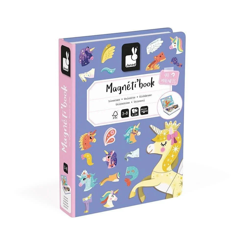 Jogo Janod MagnetiBook Unicórnios