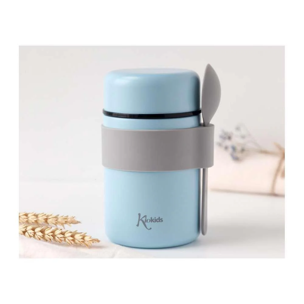 Termo para Sólidos em Inox com Colher Kiokids Azul - Image 2