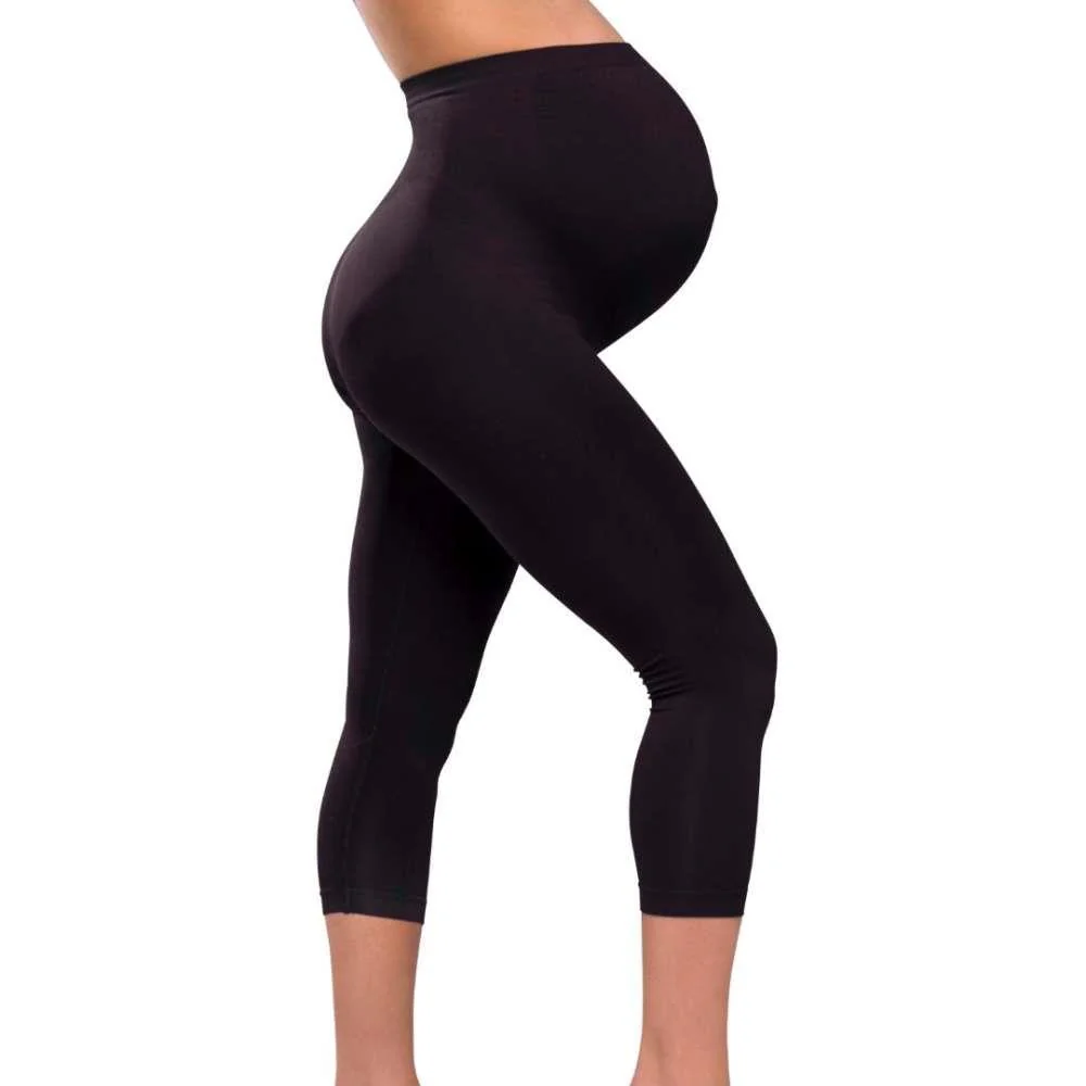 Leggins 3/4 de Suporte para Gravidez Carriwell Preto L - Image 5