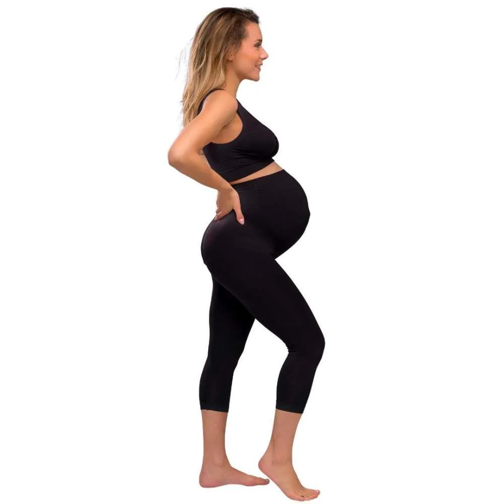 Leggins 3/4 de Suporte de Gravidez Carriwell Preto S - Image 7