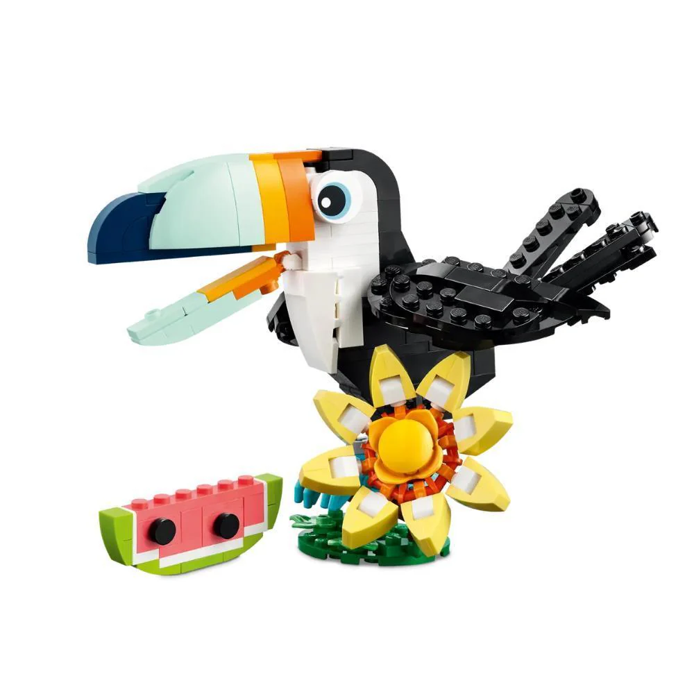 Lego Creator 3em1 Animais Selvagens Tucano Tropical 225 Peças - Image 2