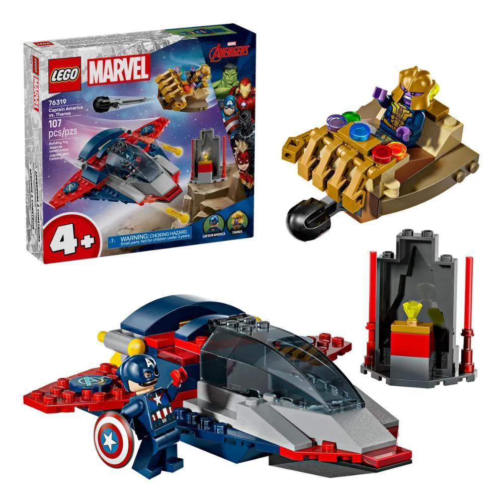 Lego Marvel Capitão América Contra Thanos 107 Peças