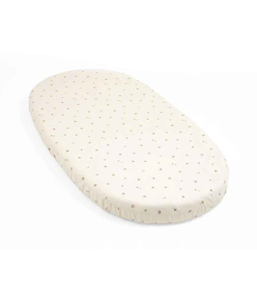 Lençol Ajustável para Cama Stokke Sleepi V3 Flower Ecru