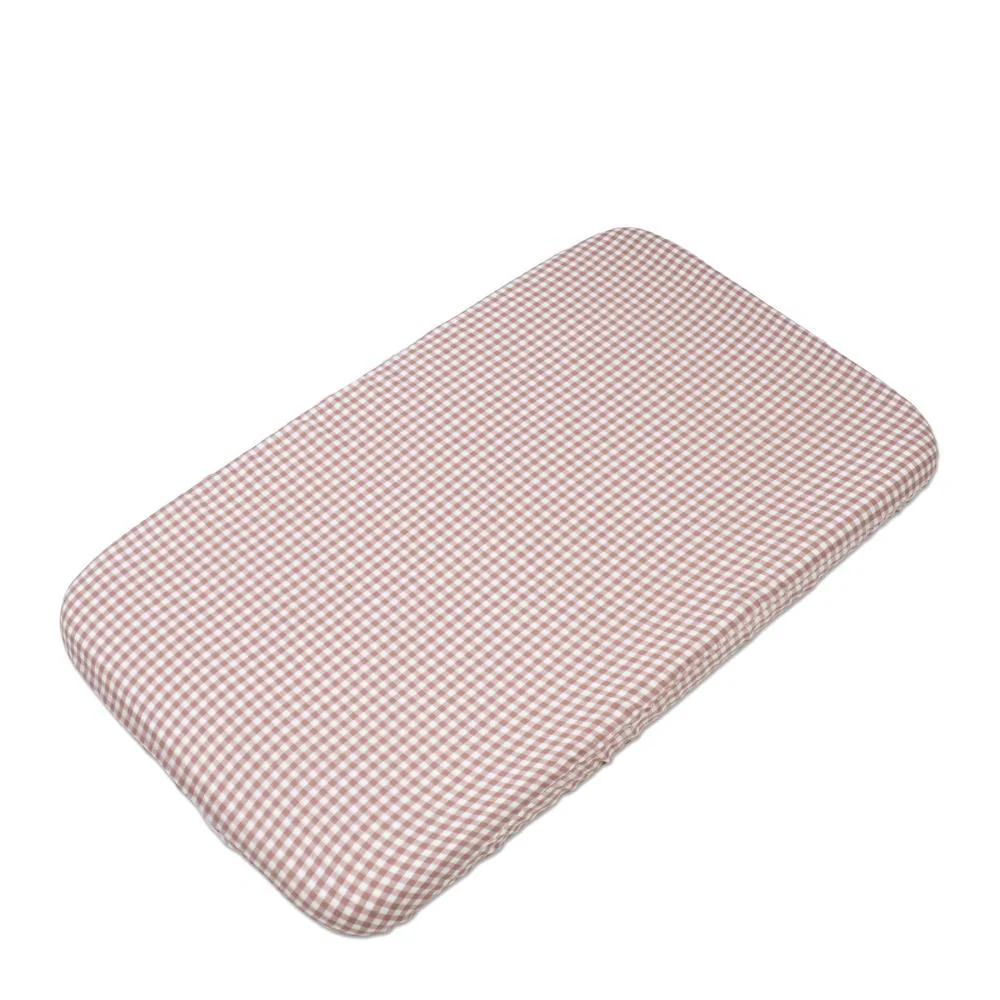 Lençol Ajustável Walking Mum Praliné Vichy Moka para Berço/Cama 90x50cm