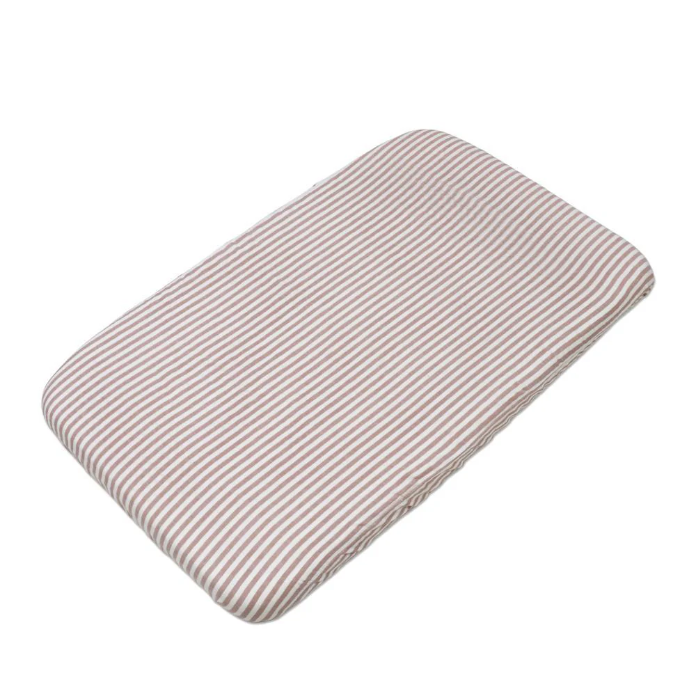 Lençol Ajustável Walking Mum Praliné Strips Moka para Berço/Cama 90x50cm